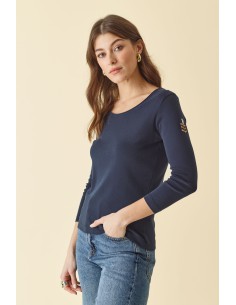 T-Shirt Chevron Navy 2