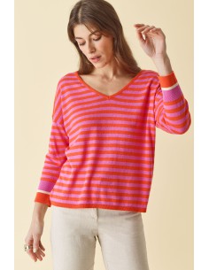 Pull Rayé Malabar/Orange