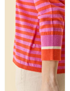 Pull Rayé Malabar/Orange 2
