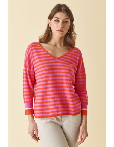 Pull Rayé Malabar/Orange